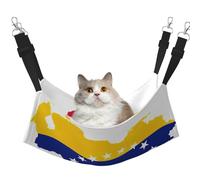 KAPPTYY Hamaca colgante de bandera de Venezuela para mascotas con correas ajustables y ganchos de metal, cama de doble cara