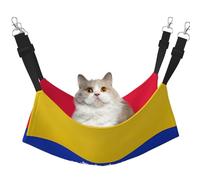 KAPPTYY Hamaca colgante para mascotas con diseño de bandera de Venezuela con correas ajustables y ganchos de metal, cama de doble cara