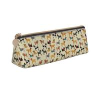 KAPPTYY Hound Dogs - Estuche para lápices escolar de apertura amplia, ligero y espacioso, bolsa de papelería con cremallera, White, Talla única, Organizador de bolsas