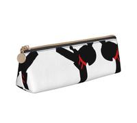 KAPPTYY Karate Boy Vector - Estuche para lápices con cinturón intercambiable de color para escuela, apertura amplia, ligera, espaciosa, con cremallera, bolsa de papelería, White, Talla única