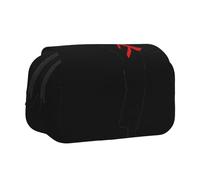 KAPPTYY Karate Boy Vector - Estuche para lápices con impresión a color con cinturón intercambiable, práctica caja de almacenamiento para bolígrafos o marcadores de acuarela, Black, Talla única