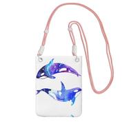 KAPPTYY Orca Killer Whale Printing Fashion - Bolsa universal para teléfono móvil, para exteriores, bolsillo para dispositivos, adecuado para cualquier teléfono, color rosa