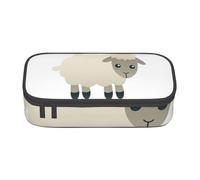 KAPPTYY Sheep - Estuche original de alta capacidad, organizador de bolígrafos grande, suministros estéticos portátiles para adultos, Black, Talla única, Organizador de bolsas
