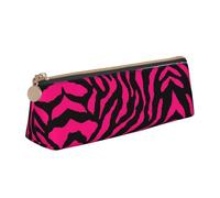 KAPPTYY Zebra Tiger Leopard Pink - Estuche escolar de apertura amplia, ligero y espacioso, con cremallera, bolsa de papelería, White, Talla única, Organizador de bolsas