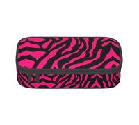 KAPPTYY Zebra Tiger Leopard Pink Estuche original de alta capacidad, organizador de bolígrafos grande, suministros estéticos portátiles para adultos, Black, Talla única, Organizador de bolsas