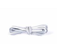 Kaps Cordones de Cuero, Cordones de Zapatos de Cuero 100% Piel Legítima, Fabricados en Europa (120 cm - 6 a 8 pares de ojales / 01 - blanco)