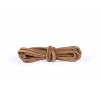 Kaps Cordones de Cuero, Cordones de Zapatos de Cuero 100% Piel Legítima, Fabricados en Europa (140 cm - 8 a 10 pares de ojales / 36 - natural)