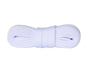 Kaps Cordones de Zapatillas de Deporte, cordones de calzado duraderos de calidad para calzado casual, fabricados en Europa, 1 par (120 cm - 47 inch - 7 a 9 pares de ojales/Blanco)
