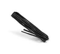 Kaps Cordones Finos Redondos Encerados, Cordones Redondos de Calidad de 2 mm 100% Algodón para Calzado Casual y de Moda, 1 par (45 cm - 18 pulgadas - 2 a 3 pares de ojales / 91 - Negro)