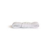 Kaps Cordones planos, cordones de algodón 100%, hechos en Europa, 1 par, muchos colores y longitudes (150 cm - 7 a 10 pares de ojales / 01 - blanco)