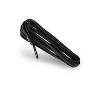 Kaps Cordones Redondos Encerados, Cordones de 100% algodón natural, Cordones Elegantes para Zapatos de Vestir y de Diario, Hecho en Europa (90 cm - 5 a 6 pares de ojales / 91 - Negro)