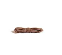Kaps Cordones Redondos Finos, Cordones de Calidad de 2 mm de Ancho, 100% algodón para Calzado Informal y de Moda, Hechos en Europa, 1 par (75 cm - 29 inch - 4 to 5 Con ojales/ 49 - coñac)