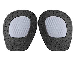 Kaps Medias Plantillas Negras para Zapatos - Amortiguación Metatarso - Evita que los Pies se Deslicen - Almohadilla de Cuero Natural y Látex - Unisex Talla Única