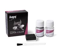 Kaps Tinte con Imprimación para Zapatos y Bolsos Textiles Y de Cuero Natural Y Sintético, Super Color And Preparer, 70 Colores (401 - plata)