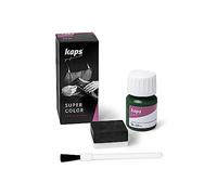 Kaps Tinte para Zapatos y Bolsos de Cuero y Textil con Esponja y Brocha, Super Color, 70 Colores (133 - verde oscuro)