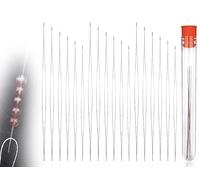 KAPSING 18 Piezas Agujas para Abalorios, Botella de Aguja para Abalorios con Ojo Grande para Manualidades, Costura, Joyería, Etc., 6 Tamaños (4,8/5,8/7,6/4,2/4,5/5")