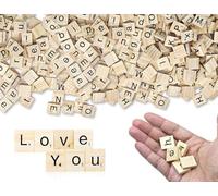 KAPSING 200 Letras de Madera, Letras de Madera para Rompecabezas del Alfabeto de la A a la Z, Ideales para Casa, Oficina, Cafetería, Restaurante, Tienda, Cumpleaños y Fiestas Decoración