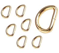 KAPSING 7 piezas de metal anillo de oro D anillos giratorio mosquetón anillo D anillos de 20 mm llavero hebilla de cinturón de costura correa de hombro piezas de repuesto para el bolso