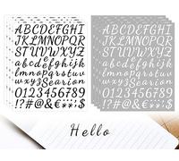 KAPSING 8 hojas de letras adhesivas, letras autoadhesivas blancas y negras, letras adhesivas resistentes a la intemperie