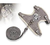 KAPSING Correa y Arnés Ajustable para Conejos, Gatos y Animales Pequeños - Accesorios Elásticos para Paseos Al Aire Libre