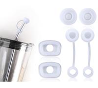KAPSING Juego de tapones de silicona de 6 piezas, tapón de silicona a prueba de fugas compatible con Stanley Cup 1.0, accesorios para vasos reutilizables
