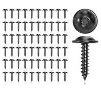 KAPSING Paquete de 60 tornillos autorroscantes M5x16mm, tornillos autorroscantes para guardabarros de coche, parachoques, arcos de rueda, chasis de malla, tornillos autorroscantes negros