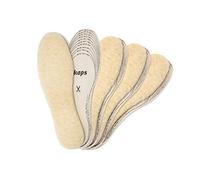 Paquete de Plantillas de Invierno Kaps, 4 x Plantillas de Lana de Oveja para Zapatos y Botas, Calientes y Suaves, Paquete de 4 Pares de Plantillas para Adultos Unisex, Paquete de 4 Pares
