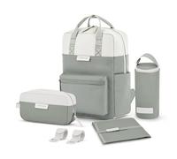 Kapten & Son Juego de mochilas cambiables Bergen 4 pzs. compartimento para portátil verde