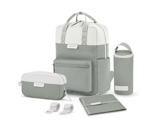 Kapten & Son Juego de mochilas cambiables Bergen 4 pzs. compartimento para portátil verde