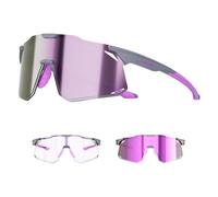 KAPVOE Gafas Ciclismo Fotocromáticas Hombre Mujer MTB Bicicleta K347 | Transparentes Gafas Deportivas Fotocromáticas para Bicicleta MTB Running Béisbol