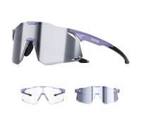 KAPVOE Gafas de Ciclismo Fotocromáticas Hombre Gafas de Sol Deportivas Mujer Transparente Gafas MTB Protección UV400 Gafas Bicicleta Montaña con TR90 Marco Gafas BTT Bici Ciclista Running Plateado