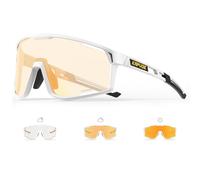 KAPVOE Gafas de Ciclismo Fotocromáticas Hombre Mujer TR90 Gafas de Sol Deportivas Running Transparente Gafas MTB Bicicleta Montaña Gafas Bici BTT Accesorios Dorado