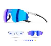 KAPVOE K108 Gafas de Sol Fotocromáticas para Correr, Hombres Mujeres Unisex, Gafas Deportivas Transparentes con Protección UV400, Montura TR90, Gafas para Ciclismo MTB y Actividades al Aire Libre