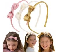 KAQILE 3 diademas de seda para niñas y diademas con purpurina Alicia con corazón y estrella, para niños (estilo 1)