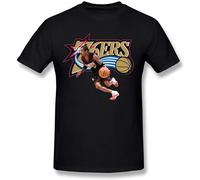 KAQIMAO Camiseta The Streetball Allen Iverson para hombre, Negro, L