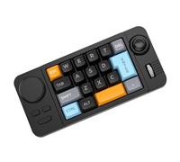 KAQNTUD 19 teclados para juegos pequeños con iluminación de color, palanca de mando personalizable, doble rueda macroed, interruptores intercambiables en caliente, teclado mecánico con perilla de
