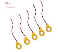 KAQNTUD 5 Unids/Lote 2032 Batería con Cable 2 Pines Placa Base para Ordenador Portátil BIOS CMOS con Botón De Desmontaje De Cable