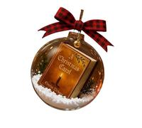 KAQNTUD Adorno De Libro En Miniatura con Temática Canción Navideña Clásica Decoración Acrílica Eficiente A Prueba Roturas para Envolver Regalos Árboles Decoraciones para Fiestas Festivas Fáciles