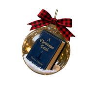 KAQNTUD Adorno De Libro En Miniatura con Temática Canción Navideña Clásica Decoración Acrílica Eficiente A Prueba Roturas para Envolver Regalos Árboles Decoraciones para Fiestas Festivas Fáciles