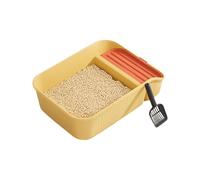 KAQNTUD Bandeja De para Gatos Pared Superficies Lisas PP Entrada Escalón Bajo Inodoro Interior A Prueba Derrames Caja Fácil Limpiar