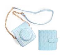 KAQNTUD Bolsa de cámara de moda para cámara Mini12, bolsa cruzada para fotografía para entusiastas de viajes y fotografía, Azul sinfonía