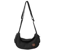 KAQNTUD Bolso bandolera de gran capacidad para otoño e invierno, bolsa de compras, bolsa de lona casual para uso diario, Black, Talla única