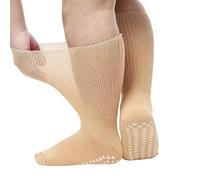 KAQNTUD Calcetines anchos extra para linfedema bariátrico diabético hasta la rodilla para edema hinchado, pies fundidos, botas de andador, calcetines anchos bariátricos, Dispensador amarillento, Altoa
