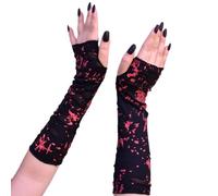 KAQNTUD Guantes de medio dedo con diseño de demonios, manos y monstruos, accesorios de disfraz para entusiastas del gótico, punk, moda, Negro, Talla única