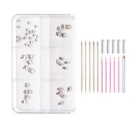 KAQNTUD Joyas coloridas elegantes adornos de dientes con caja de piedras brillantes para entusiastas de la moda, adornos de fiesta y discoteca, talla única, como se describe, como se describe