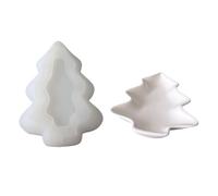 KAQNTUD Juego de moldes de silicona con forma de árbol festivo, materiales para decoración de cera de chocolate, yeso, resina