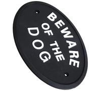 KAQNTUD Letrero de silicona con texto en inglés "Beware of Dog Garden" con letras grandes que mejoran la visibilidad en condiciones de poca luz para propiedades cercadas Beware of Dog Sign