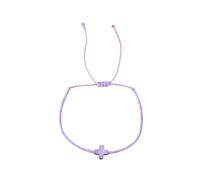 KAQNTUD Pulsera ajustable con dijes de cruces con cuentas multicolores, decoración para mujeres de moda, As show