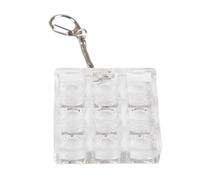 KAQNTUD Teclados mecánicos portátiles simuladores llaveros alivio del estrés teclas juguete con efectos de bombilla LED PC transparente colores caramelo degradados teclas