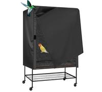 KAQNTUD Toldo ajustable para jaula de pájaros con bloqueo de luz, 84 x 59 x 104 cm, cubierta oscura para jaula de mascotas para un mejor tamaño para dormir